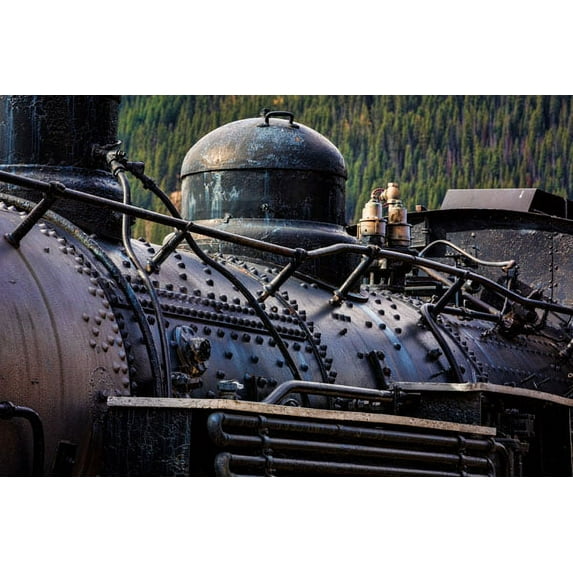 Gango Home Decor Historic Locomotive II by Kathy Mahan (Printed on Paper); One 36x24in Fine Art Paper Giclee Print