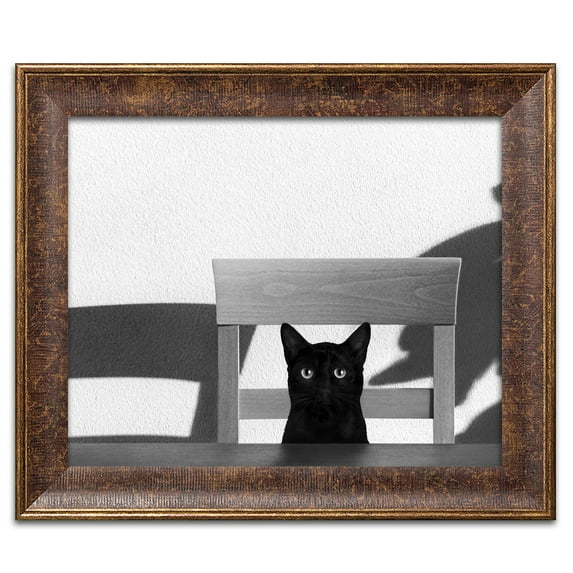 Gango Home Decor Horizontal Where Is My Coffee? by Jon Bertelli (Ready to Hang); One 16x12in Gold Trim Framed Print
