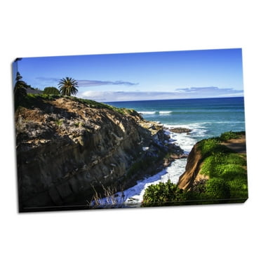 Gango Home Decor La Jolia North Shore I by Alan Hausenflock (Ready to Hang); One 36x24in Hand-Stretched Canvas