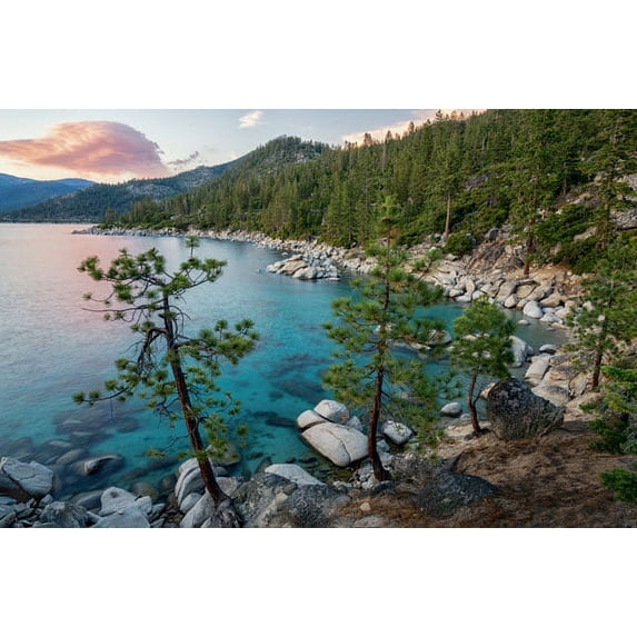 Gango Home Decor Lake Tahoe by Stan Hellmann (Printed on Paper); One 36x24in Fine Art Paper Giclee Print