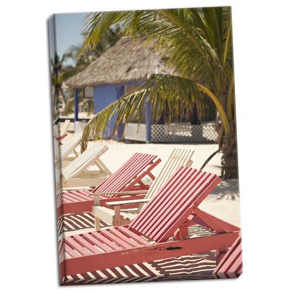 Gango Home Decor Lazy Beach by Karyn Millet (Ready to Hang); One 24x36in Hand-Stretched Canvas