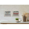thumbnail image 1 of Gango Home Decor Lodge Cabin Fever I & II; Two 14x11in Art Prints in Distressed White Frames, 1 of 6
