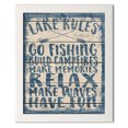 thumbnail image 1 of Gango Home Decor Lodge Lake Rules by Misty Michelle (Ready to Hang); One 12x16in White Framed Print, 1 of 3