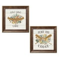 thumbnail image 1 of Gango Home Decor Lodge Peace and Lodge I & Peace and Lodge IV by Janelle Penner (Ready to Hang); Two 12x12in Gold Trim Framed Prints, 1 of 5