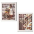 thumbnail image 1 of Gango Home Decor Lodge Home is Where the Boat is Docked & Life is Better at the Lake by Misty Michelle (Ready to Hang); Two 12x16in White Framed Prints, 1 of 5