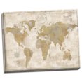 thumbnail image 1 of Gango Home Decor Lovely Brown & Tan Rustic World Map; One 20x16in Hand-Stretched Canvas, 1 of 3