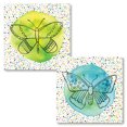 thumbnail image 1 of Gango Home Decor Modern Butterflies Blue & Green by Amy Frazer (Printed on Paper); Two 16x16in Fine Art Paper Giclee Prints, 1 of 5