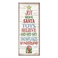 thumbnail image 1 of Gango Home Decor Modern Distressed Holiday Decor | Red, Green, Blue & Brown Christmas Word Tree by Todd Williams (Printed on Paper); One 12x36in Fine Art Paper Giclee Print, 1 of 3