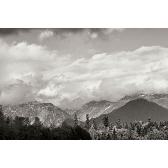 Gango Home Decor Mount Baker Shrouded by Dana Styber (Printed on Paper); One 36x24in Fine Art Paper Giclee Print