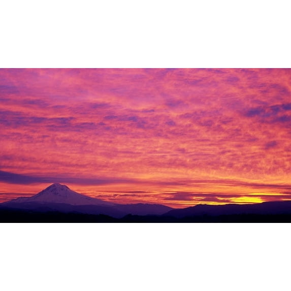 Gango Home Decor Mt. Hood XXV by Ike Leahy (Printed on Paper); One 36x18in Fine Art Paper Giclee Print