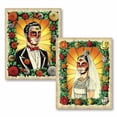 thumbnail image 1 of Gango Home Decor 'Muerto Groom and Muerta Bride' 2 Piece Acrylic Painting Print Set, 1 of 2