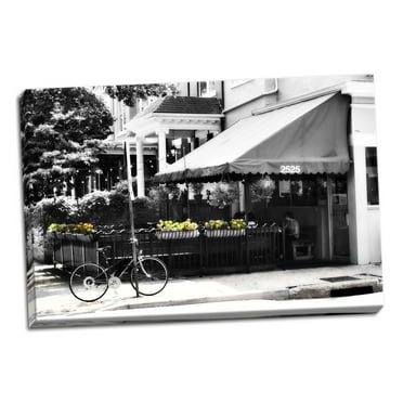 Gango Home Decor Neighborhood Diner I by Alan Hausenflock (Ready to Hang); One 36x24in Hand-Stretched Canvas