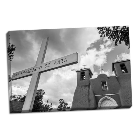 Gango Home Decor New Mexico Church I by Kathy Mahan (Ready to Hang); One 36x24in Hand-Stretched Canvas