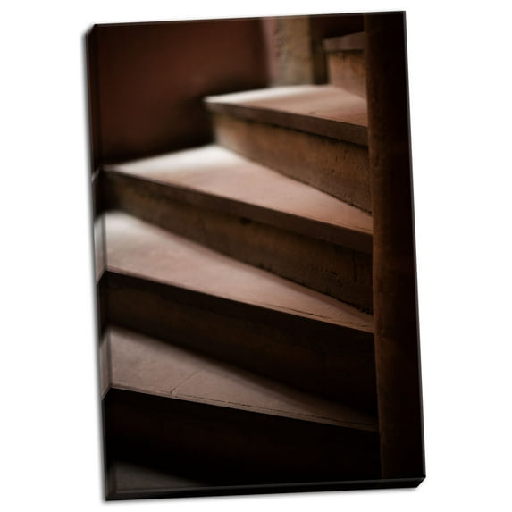 Gango Home Decor Old Lyon Stairway III by Erin Berzel (Ready to Hang); One 24x36in Hand-Stretched Canvas