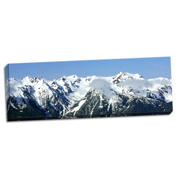 Gango Home Decor Olympic Mountain Skyline by Douglas Taylor (Ready to Hang); One 36x12in Hand-Stretched Canvas