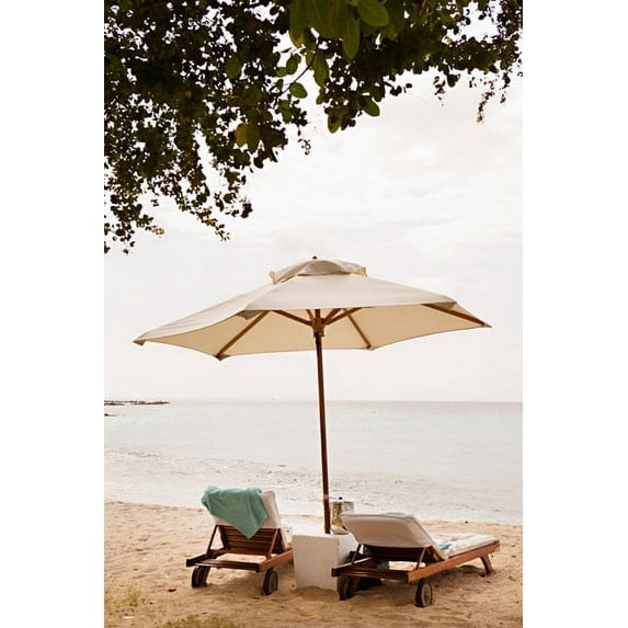 Gango Home Decor Peaceful Caribbean III by Karyn Millet (Printed on Paper); One 24x36in Fine Art Paper Giclee Print