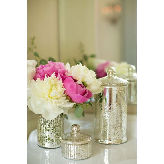 Gango Home Decor Peonies in the Loo by Karyn Millet (Printed on Paper); One 24x36in Fine Art Paper Giclee Print