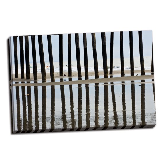 Gango Home Decor Pier Pilings 23 by Lee Peterson (Ready to Hang); One 36x24in Hand-Stretched Canvas