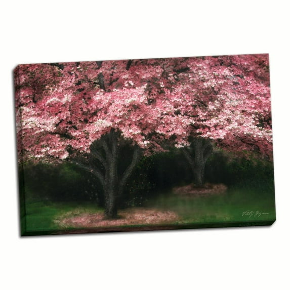 Gango Home Decor Pink Dogwood II by Vitaly Geyman (Ready to Hang); One 36x24in Hand-Stretched Canvas