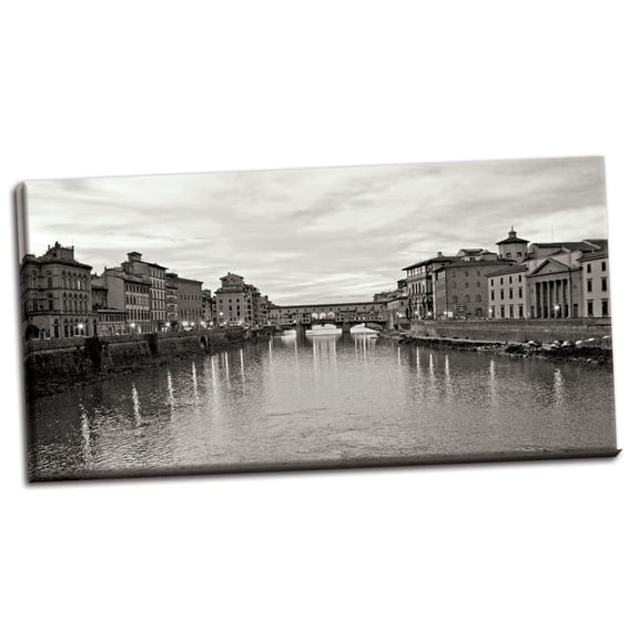 Gango Home Decor Ponte Vecchio IV by Rita Crane (Ready to Hang); One 36x18in Hand-Stretched Canvas