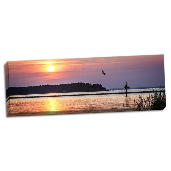 Gango Home Decor Potomac Sunset II by Alan Hausenflock (Ready to Hang); One 36x12in Hand-Stretched Canvas