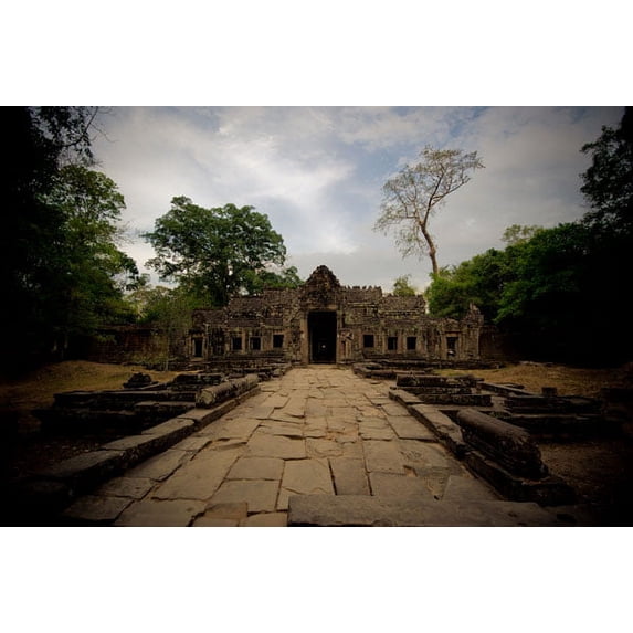 Gango Home Decor Preah Khan II by Erin Berzel (Printed on Paper); One 36x24in Fine Art Paper Giclee Print