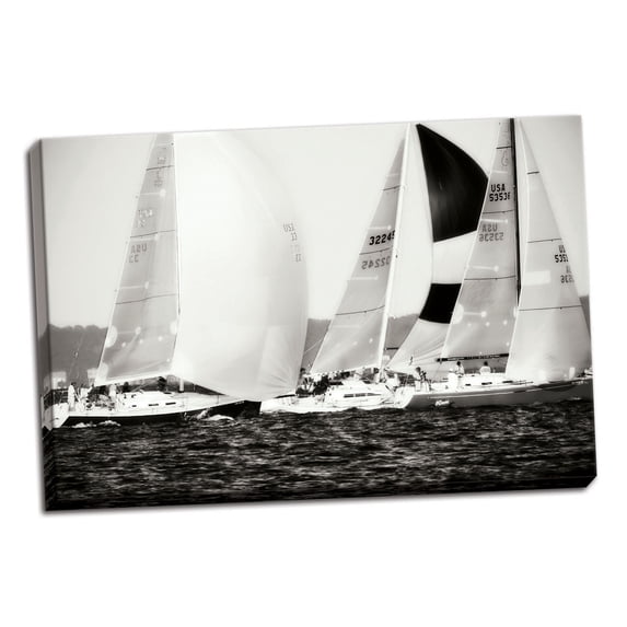 Gango Home Decor Race on the Chesapeake II by Alan Hausenflock (Ready to Hang); One 36x24in Hand-Stretched Canvas