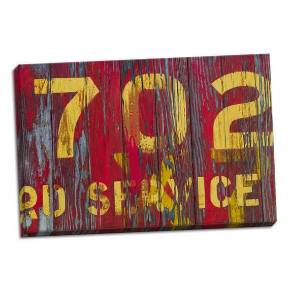 Gango Home Decor Railroad Detail I by Kathy Mahan (Ready to Hang); One 36x24in Hand-Stretched Canvas