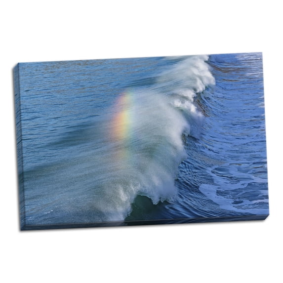 Gango Home Decor Rainbow Wave II by Lee Peterson (Ready to Hang); One 36x24in Hand-Stretched Canvas