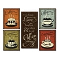 thumbnail image 1 of Gango Home Decor Retro Coffee Cup & Quote Kitchen Wall Art; Five Multi-Color 8x10, 8x18in Unframed Paper Posters, 1 of 4
