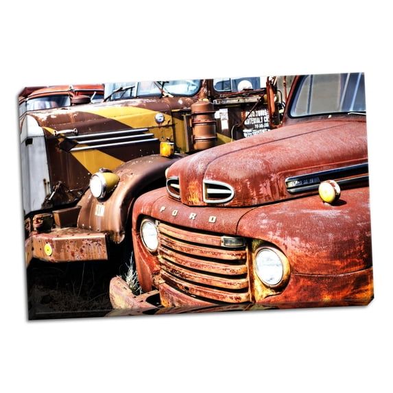 Gango Home Decor Rusty Old Truck II by Alan Hausenflock (Ready to Hang); One 36x24in Hand-Stretched Canvas