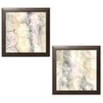 thumbnail image 1 of Gango Home Decor Shabby-Chic Blush Circles I & II; Two 12x12in Art Prints in Brown Frames, 1 of 5