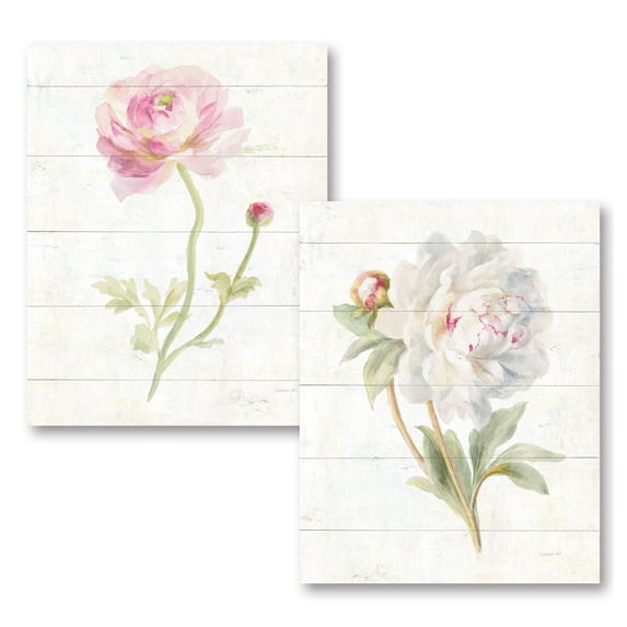 Gango Home Decor Shabby-Chic June Blooms I & II by Danhui Nai (Printed on Paper); Two 11x14in Unframed Paper Posters