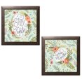 thumbnail image 1 of Gango Home Decor Shabby-Chic Retro Garden II & V Mint by Janelle Penner (Ready to Hang); Two 12x12in Brown Framed Prints, 1 of 5