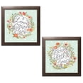 thumbnail image 1 of Gango Home Decor Shabby-Chic Retro Garden III & IV Mint by Janelle Penner (Ready to Hang); Two 12x12in Brown Framed Prints, 1 of 5