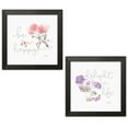 thumbnail image 1 of Gango Home Decor Shabby-Chic Sunny Day VI Purple & Sunny Day VIII Pink by Katie Pertiet (Ready to Hang); Two 12x12in Black Framed Prints, 1 of 5