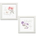 thumbnail image 1 of Gango Home Decor Shabby-Chic Sunny Day VI Purple & Sunny Day VIII Pink by Katie Pertiet (Ready to Hang); Two 12x12in White Framed Prints, 1 of 5