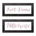 thumbnail image 1 of Gango Home Decor Shabby-Chic Sweet Baby Girl Pink I & II by Jenaya Jackson (Ready to Hang); Two 18x6in Black Framed Prints, 1 of 5