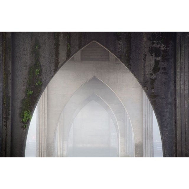 Gango Home Decor Siuslaw River Bridge I by Kathy Mahan (Printed on Paper); One 36x24in Fine Art Paper Giclee Print