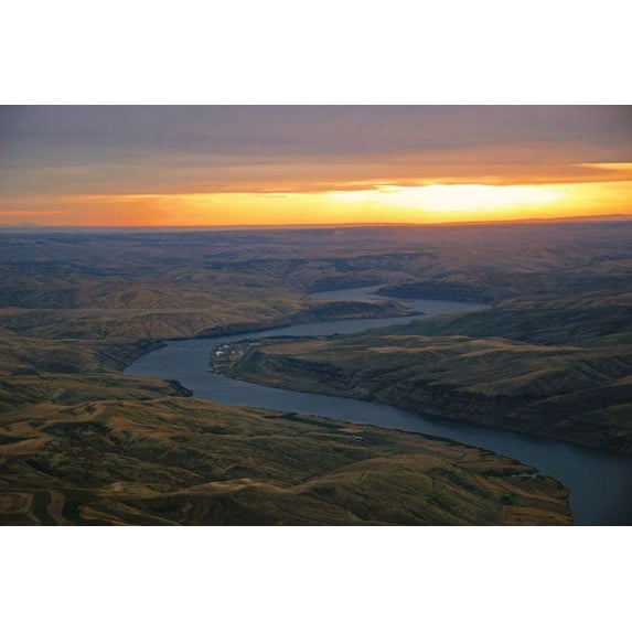 Gango Home Decor Snake River II by Brian Kidd (Printed on Paper); One 36x24in Fine Art Paper Giclee Print