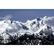 Gango Home Decor Snowy Olympic Mountains by Douglas Taylor (Printed on Paper); One 36x24in Fine Art Paper Giclee Print