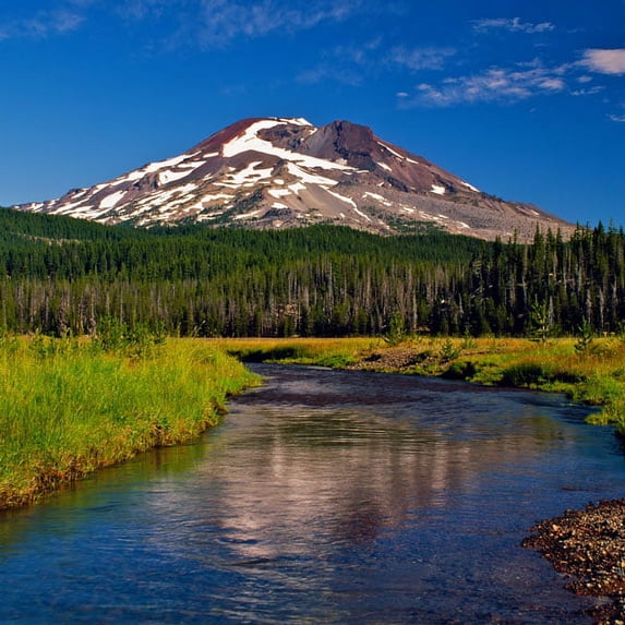 Gango Home Decor South Sister VI by Ike Leahy (Printed on Paper); One 24x24in Fine Art Paper Giclee Print
