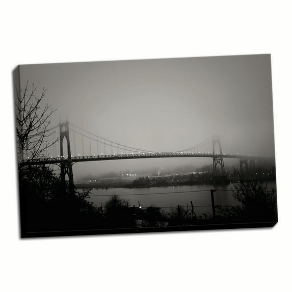 Gango Home Decor St. Johns Bridge IV by Erin Berzel (Ready to Hang); One 36x24in Hand-Stretched Canvas