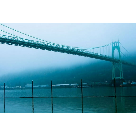Gango Home Decor St. Johns Bridge X by Erin Berzel (Printed on Paper); One 36x24in Fine Art Paper Giclee Print
