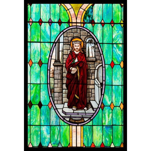 Gango Home Decor Stained Glass III by Kathy Mahan (Printed on Paper); One 24x36in Fine Art Paper Giclee Print