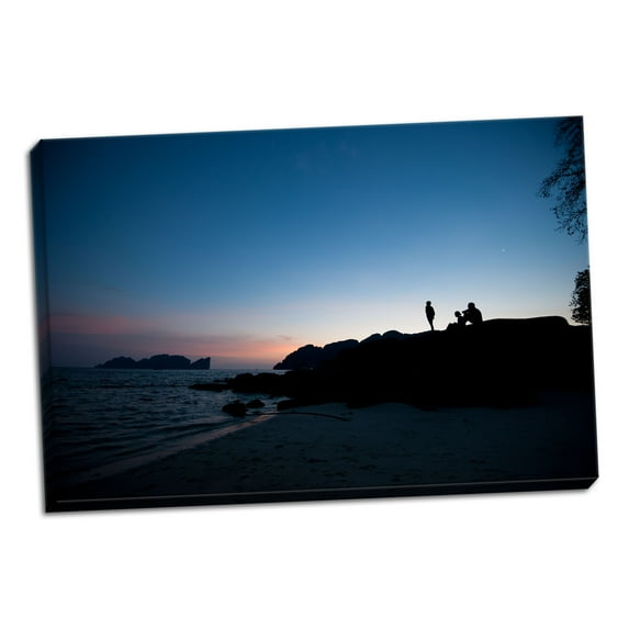 Gango Home Decor Sunset Silhouette by Erin Berzel (Ready to Hang); One 36x24in Hand-Stretched Canvas