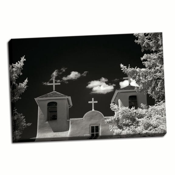 Gango Home Decor Taos Church II by George Johnson (Ready to Hang); One 36x24in Hand-Stretched Canvas