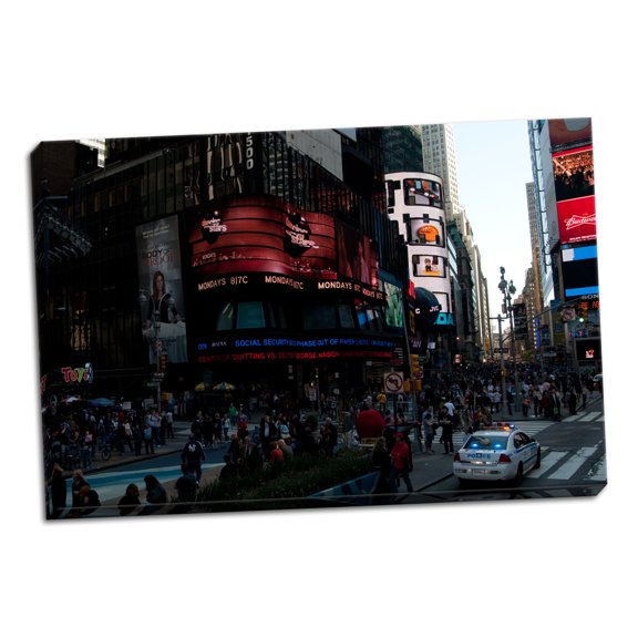 Gango Home Decor Times Square IV by Erin Berzel (Ready to Hang); One 36x24in Hand-Stretched Canvas