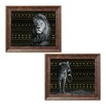 thumbnail image 1 of Gango Home Decor Traditional Patterned Leopard & Patterned Lion by Dee Dee (Ready to Hang); Two 16x12in Gold Trim Framed Prints, 1 of 5