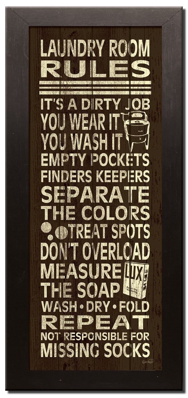 Gango Home Decor Trendy & Extremely Popular Laundry Room Rules ...